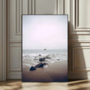 Moody Seascape Wall Art Canvas Print – Framed Neutral Foggy by MyGreatCanvas | Canvas Wall Art Prints | Photo Prints & Wall Decor