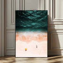 Aerial Serenity Wall Art Canvas Print – Gentle Waves Peach