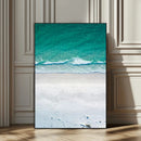 Turquoise Ocean Wall Art Canvas Print – White Sand Shore