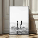Black White Splash Wall Art – Framed Ocean Water Canvas by MyGreatCanvas | Canvas Wall Art Prints | Photo Prints & Wall Decor