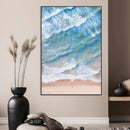 Aerial Ocean View Wall Art Canvas Print – Framed Soft Blue by MyGreatCanvas | Canvas Wall Art Prints | Photo Prints & Wall Decor