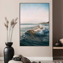 Ocean Waves Wall Art Canvas Print – Framed Coastal Serenity