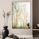 Pampas Grass Wall Art Canvas Print – Framed Neutral Tones