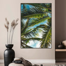 Palm Leaves Wall Art Canvas Print – Framed Tropical Vibes by MyGreatCanvas | Canvas Wall Art Prints | Photo Prints & Wall Decor
