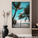 Palm Trees Wall Art Canvas Print – Framed Tropical Beach by MyGreatCanvas | Canvas Wall Art Prints | Photo Prints & Wall Decor