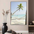 Beach Hammock Wall Art Canvas Print – Framed Tropical by MyGreatCanvas | Canvas Wall Art Prints | Photo Prints & Wall Decor