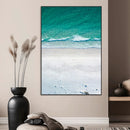 Turquoise Ocean Wall Art Canvas Print – White Sand Shore