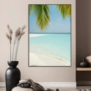 Azure Water Wall Art Canvas Print – Tranquil Island Escape