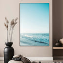 Minimalist Ocean Wall Art Canvas Print – Framed Calm