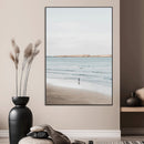 Minimalist Beach Wall Art Canvas Print – Framed Soft Blue by MyGreatCanvas | Canvas Wall Art Prints | Photo Prints & Wall Decor