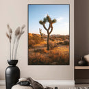 Joshua Tree Wall Art Canvas Print – Framed Golden Hour
