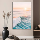 Sunset Surfer Wall Art – Framed Ocean Wave Canvas Artwork, by MyGreatCanvas | Canvas Wall Art Prints | Photo Prints & Wall Decor