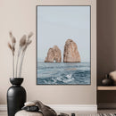 Majestic Sea Rock Wall Art – Framed Coastal Landscape Canvas by MyGreatCanvas | Canvas Wall Art Prints | Photo Prints & Wall Decor