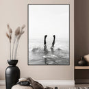 Black White Splash Wall Art – Framed Ocean Water Canvas by MyGreatCanvas | Canvas Wall Art Prints | Photo Prints & Wall Decor