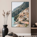 Mediterranean Coastal Cliffside Town Wall Art – Vibrant by MyGreatCanvas | Canvas Wall Art Prints | Photo Prints & Wall Decor