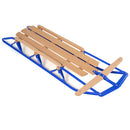 54 Inch Wood Snow Sled with Metal Runners and Steering Bar by LJGDeals