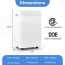54 Pints Dehumidifier for Home 4500 Sq.Ft Dehumidifier-White by LJGDeals