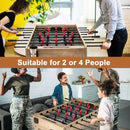 54 Inches Full Size Foosball Table with Legs 2 Balls and 2 Foldable Cup Holders for Kids Teens Adults-Natural by LJGDeals
