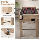 54 Inches Full Size Foosball Table with Legs 2 Balls and 2 Foldable Cup Holders for Kids Teens Adults-Natural by LJGDeals