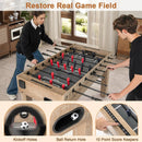 54 Inches Full Size Foosball Table with Legs 2 Balls and 2 Foldable Cup Holders for Kids Teens Adults-Natural by LJGDeals