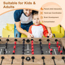 54 Inches Full Size Foosball Table with Legs 2 Balls and 2 Foldable Cup Holders for Kids Teens Adults-Natural by LJGDeals