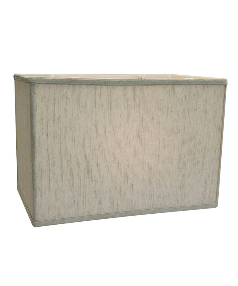 16"W x 11"H Rectangular Drum Lampshade Softback Textured Oatmeal