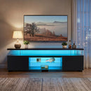 TV Stant With LED And Large Side Cabinet by Unique Piece Furniture