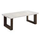 Edwyn Natural Marble Top End Table
