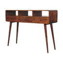 Triple Curved Console Table - Brown by Unique Piece Furniture