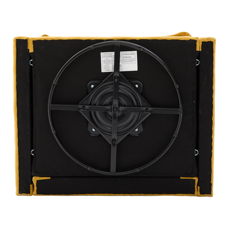 UNITED WE WIN Swivel Barrel Chair - Mid Century Modern Chair, Thick Padded Arm Chair with Solid Metal Base, Comfortable Single Sofa Chair, Swivel Accent Chair for Living Room Bedroom