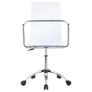 Amaturo Acrylic Adjustable Home Office Desk Chair Clear