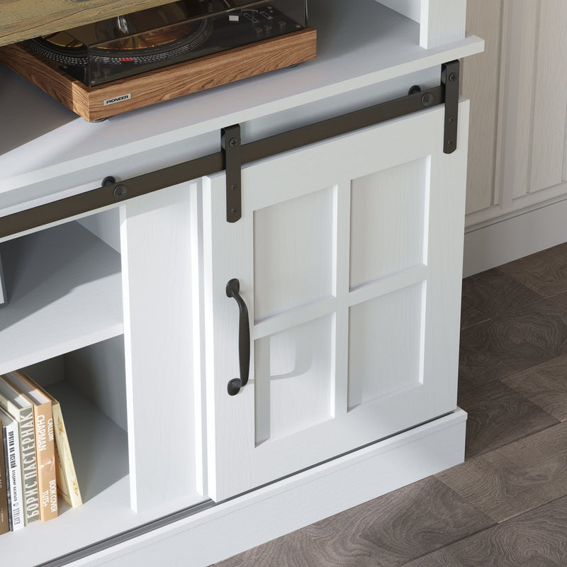 58 Inch TV Stand with Storage Cabinet and Shelves, TV Console Table Entertainment Center for Living Room,Bedroom