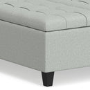 Harrison - Coffee Table Storage Ottoman Lift Top - Stone Gray by HouseOfZazla