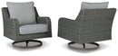 Elite Park - Swivel Lounge w/ Cushion - Gray by Unique Piece Furniture