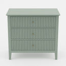 Fluted 3 Drawer Nightstand With Soft Close Slides by HouseOfZazla