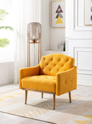 Accent Chair, leisure single sofa with Rose Golden feet