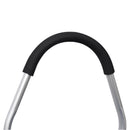 Foldable Shopping Stair Trolley With Triangular Wheels And Removable Waterproof Bag - Black