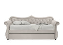 Adkins Twin Daybed With Trundle - Beige by HouseOfZazla