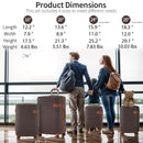 4 Piece Luggage Suitcase Set, Hard Shell Lightweight Expandable Travel Luggage With 4 Packing Cubes