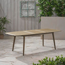 Placidity Outdoor Expandable Dining Table with Slatted Tabletop and Tapered Legs by HouseOfZazla