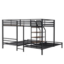 Metal Bunk Bed With Storage Shelves Staircase by Unique Piece Furniture