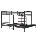 Metal Bunk Bed With Storage Shelves Staircase by Unique Piece Furniture