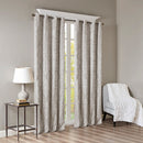 Knitted Jacquard Damask Total Blackout Grommet Top Curtain Panel by HouseOfZazla