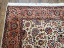 6x9 Top Quality Handmade Wool Area Rug Floral Allover Carpet Veg Dyes Beige