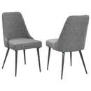 Side Chairs Upholstered With Tapered Legs (Set of 2) - Gray by HouseOfZazla