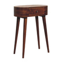 Solid Wood Mini Albion Chestnut Console, 1-Drawer, Nordic Legs