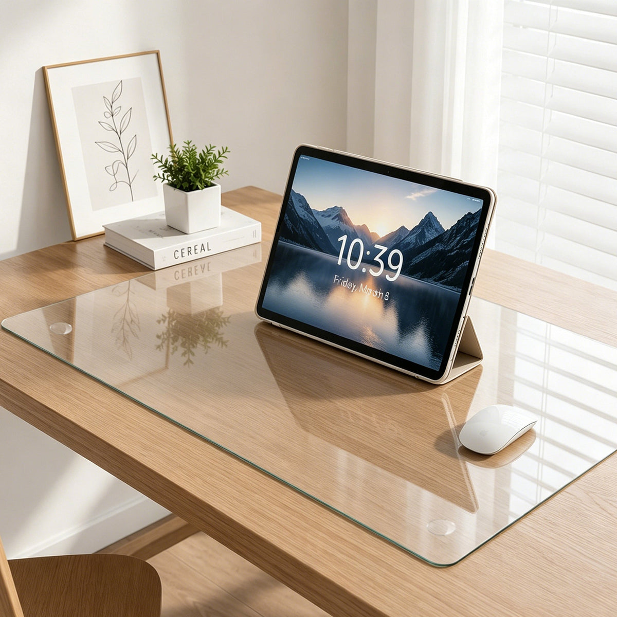 Clear Tempered Glass Table Mat - 20X32 Inch, photo 8 of 10