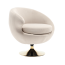 360 Degree Swivel Cuddle Barrel Accent Chairs, Round Armchairs with Wide Upholstered, Fluffy Fabric Chair for Living Room, Bedroom, Office, Waiting Rooms