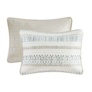 3 Piece Seersucker Quilt Set Taupe Blue King Cal King