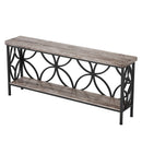 Extra Long Console Table With Open Storage Shelves by HouseOfZazla